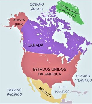 América del Norte para colorear