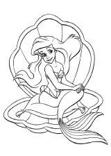 La Sirenita Ariel para colorear (12/76)